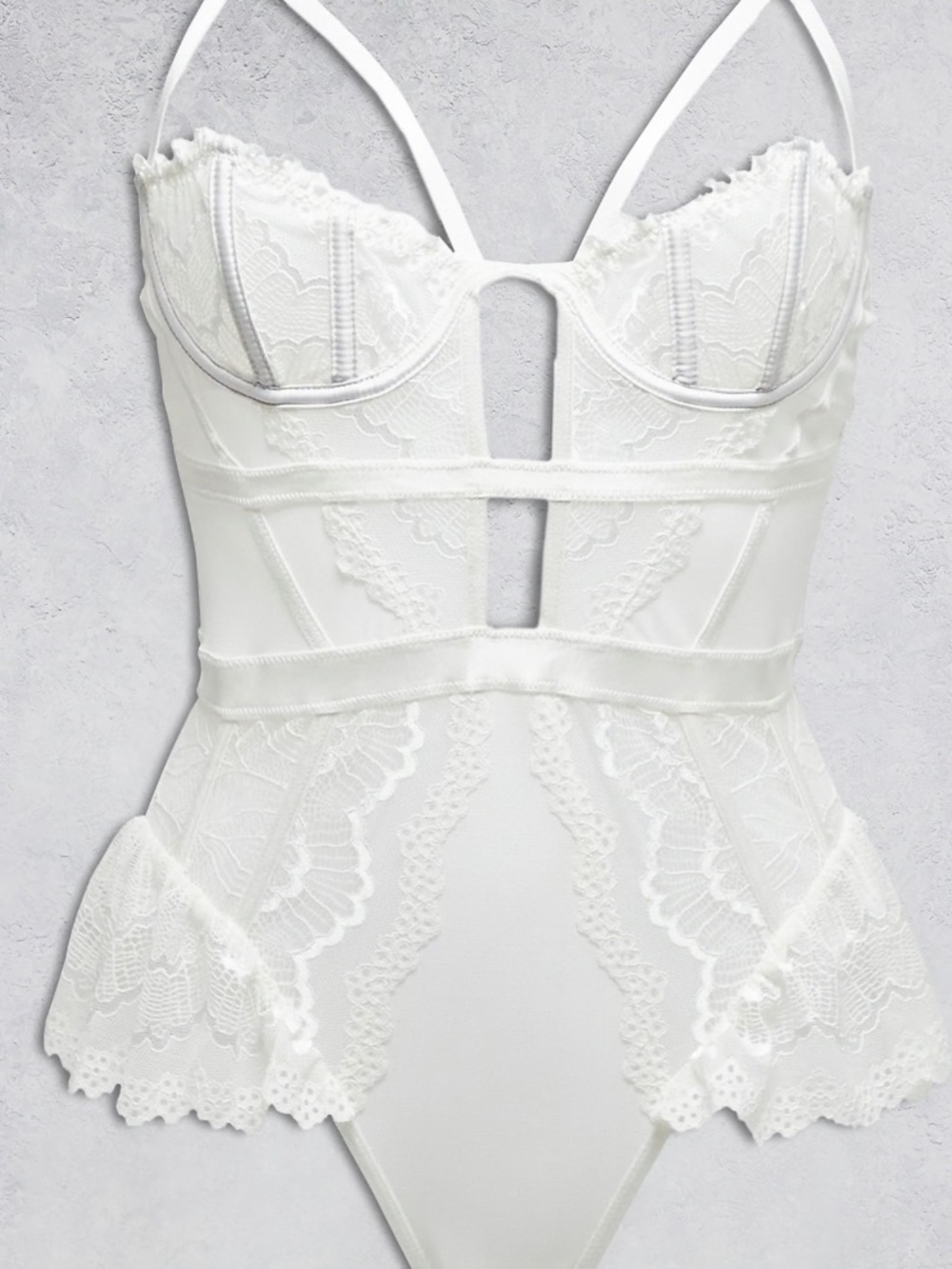 ASOS Ann Summers Sophisticated White Lace Cut-Out Teddy NWT